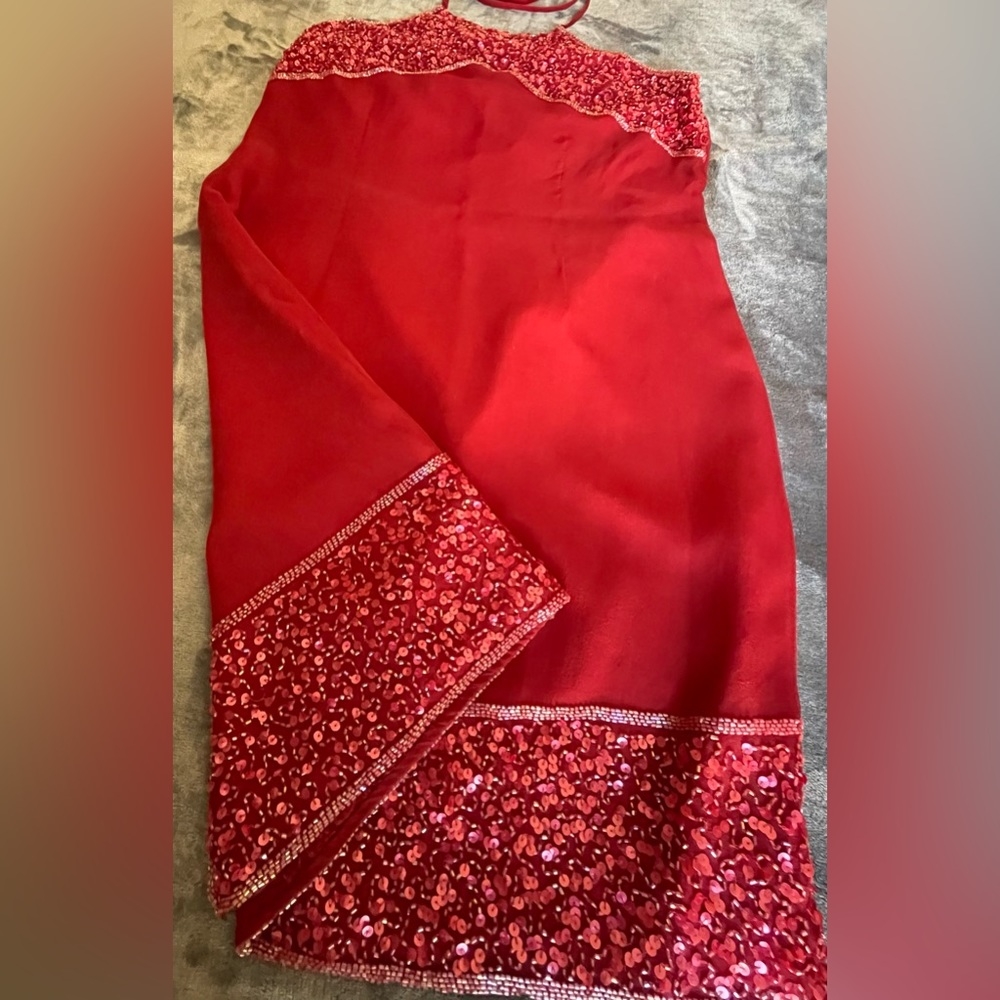 Silk & Sequined Halter Dress size 14